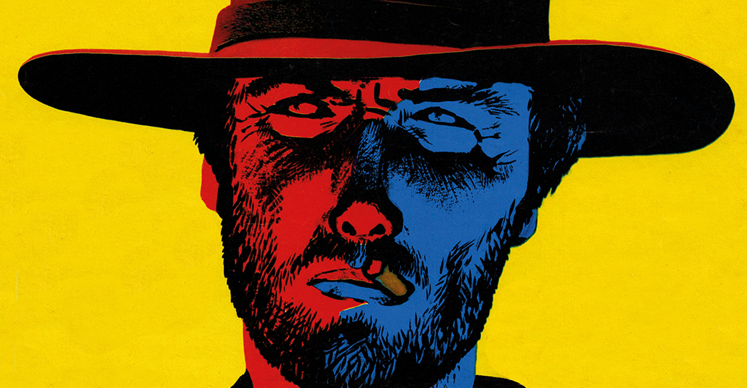 Quadro con disegno Clint Eastwood western Sergio Leone