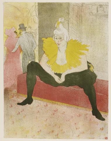 The Seated Clowness (Mademoiselle Cha-UKao) 1896 Lithograph (in five colours) on wove paper, 52x40,3 cm Budapest, Galleria Nazionale