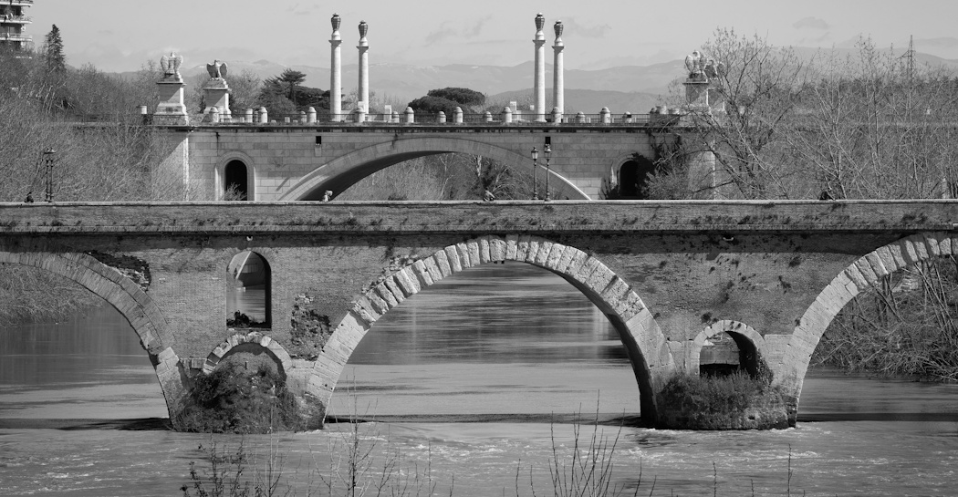 S. Castellani, Veduta di ponte Flaminio e ponte Milvio, 2024 S. Castellani, Veduta di ponte Flaminio e ponte Milvio, 2024
