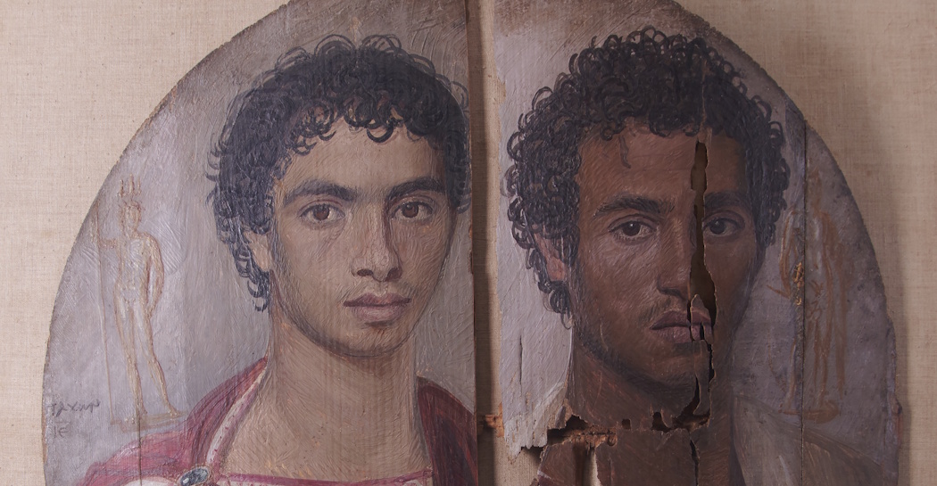Tondo ligneo dei Due Fratelli (“Tondo di Antinoopolis”) Legno, pittura a encausto Egyptian Museum in Cairo