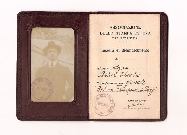 Archivio Storico dell’Associazione. La prima tessera, uguale a quelle di oggi 