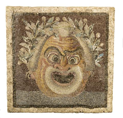 3.	Emblema con maschera della Commedia Nuova Roma, Museo Nazionale Etrusco di Villa Giulia