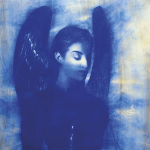 Omar Galliani, Blu oltremare, 1997, pastello su tavola, collezione privata Omar Galliani, Blu oltremare, 1997, pastello su tavola, collezione privata