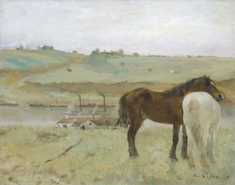 Edgar Degas. Cavalli in un prato, 1871, olio su tela. Chester Dale Fund, 1995.11.1