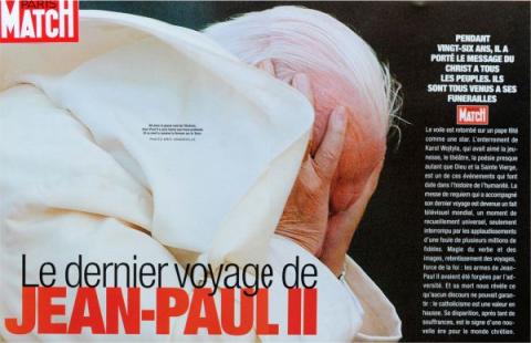 Paris Match, Francia, 2005. La morte di Giovanni Paolo II