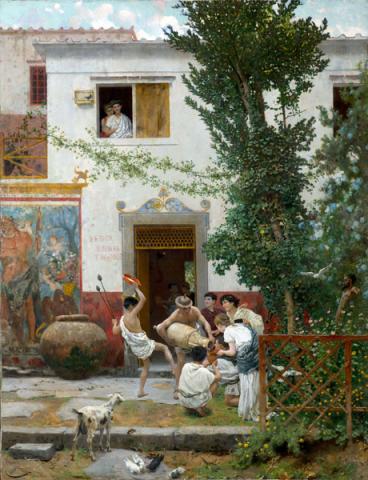 Camillo Miola, Orazio in villa, olio su tela, Napoli, Museo di Capodimonte