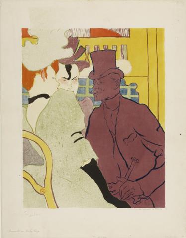 The Englishman at the Moulin Rouge, 1892 - Lithograph (in six colours) on laid paper, 62,4x48,4 cm - Budapest, Galleria Nazionale